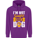 I'm Not Single I Have a Dog Funny Childrens Kids Hoodie Purple