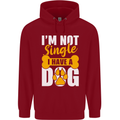 I'm Not Single I Have a Dog Funny Childrens Kids Hoodie Red