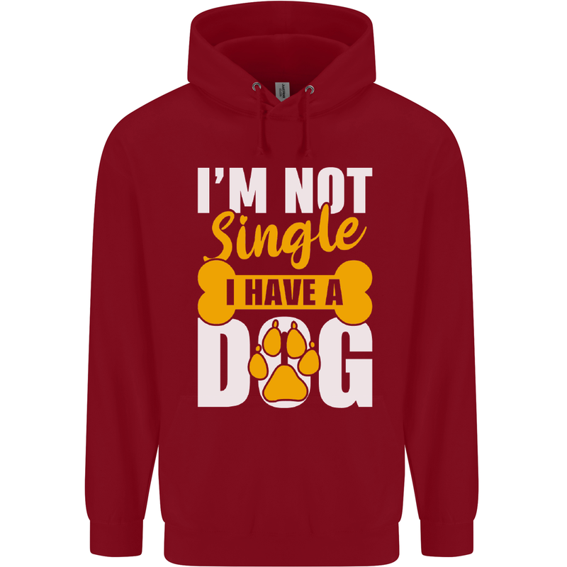 I'm Not Single I Have a Dog Funny Childrens Kids Hoodie Red