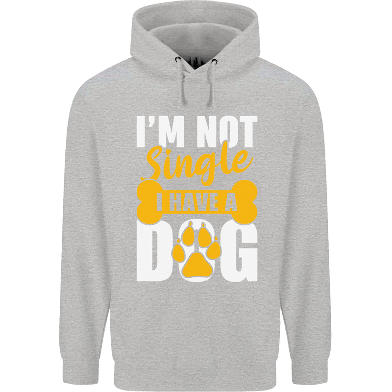 I'm Not Single I Have a Dog Funny Childrens Kids Hoodie Sports Grey
