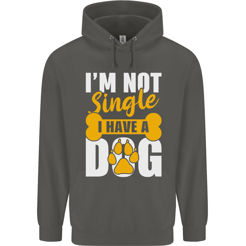 I'm Not Single I Have a Dog Funny Childrens Kids Hoodie Storm Grey