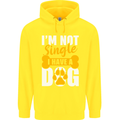 I'm Not Single I Have a Dog Funny Childrens Kids Hoodie Yellow