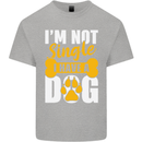 I'm Not Single I Have a Dog Funny Kids T-Shirt Childrens Sports Grey