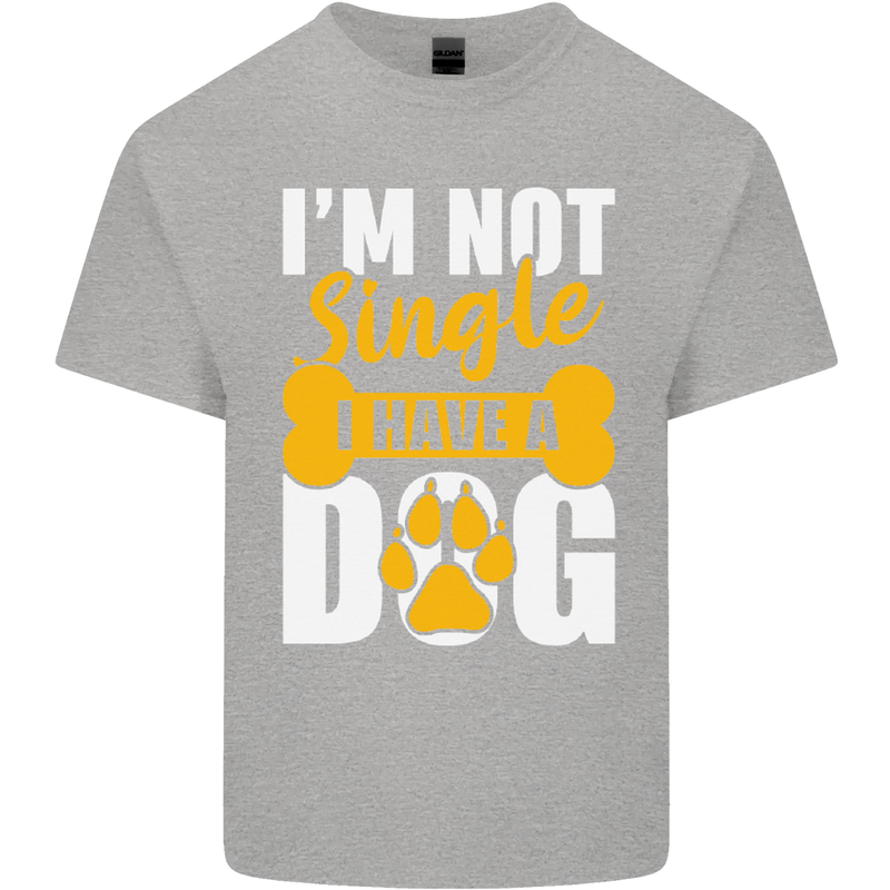 I'm Not Single I Have a Dog Funny Kids T-Shirt Childrens Sports Grey