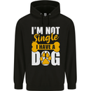 I'm Not Single I Have a Dog Funny Mens 80% Cotton Hoodie Black