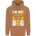 I'm Not Single I Have a Dog Funny Mens 80% Cotton Hoodie Caramel Latte
