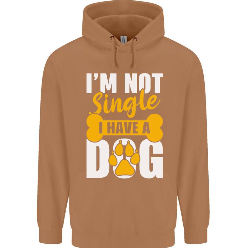 I'm Not Single I Have a Dog Funny Mens 80% Cotton Hoodie Caramel Latte