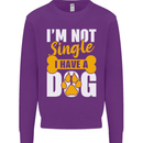 I'm Not Single I Have a Dog Funny Mens Sweatshirt Jumper Purple