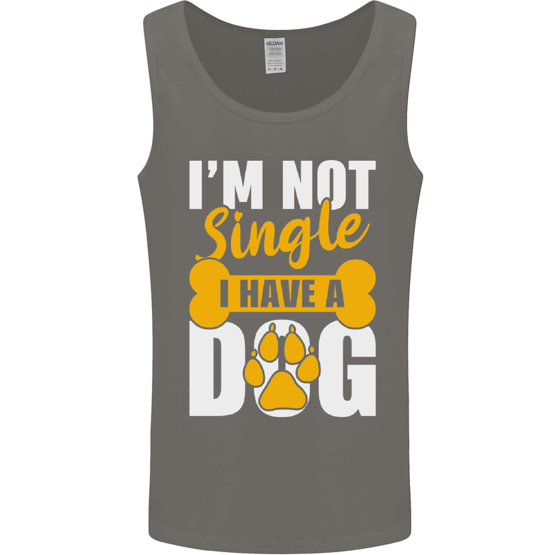 I'm Not Single I Have a Dog Funny Mens Vest Tank Top Charcoal