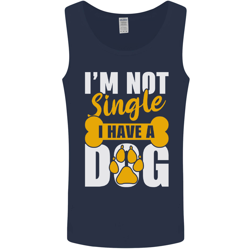 I'm Not Single I Have a Dog Funny Mens Vest Tank Top Navy Blue