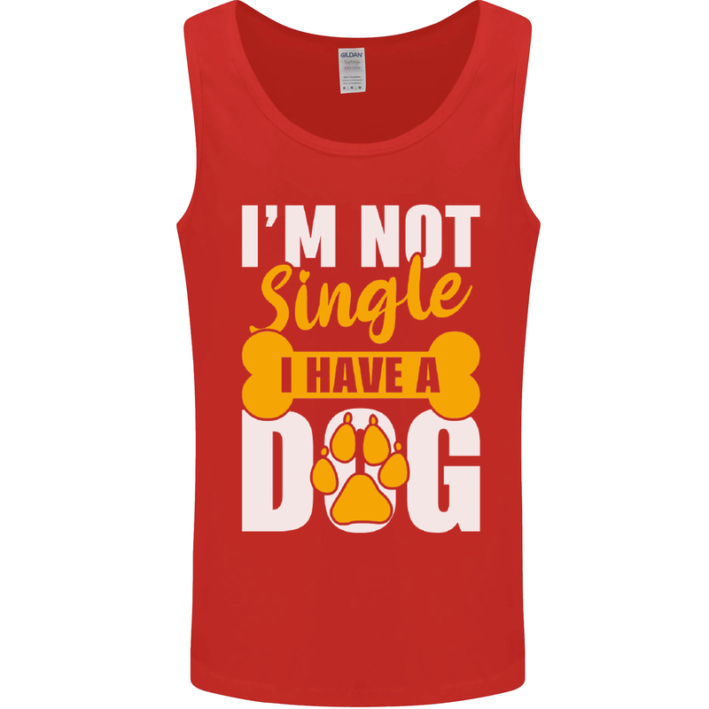 I'm Not Single I Have a Dog Funny Mens Vest Tank Top Red