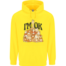 I'm OK Funny Cat Mum Dad Crazy Lady Kitten Childrens Kids Hoodie Yellow
