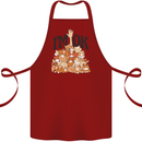 I'm OK Funny Cat Mum Dad Crazy Lady Kitten Cotton Apron 100% Organic Maroon