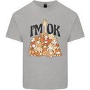 I'm OK Funny Cat Mum Dad Crazy Lady Kitten Kids T-Shirt Childrens Sports Grey