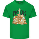 I'm OK Funny Cat Mum Dad Crazy Lady Kitten Mens Cotton T-Shirt Tee Top Irish Green