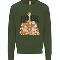 I'm OK Funny Cat Mum Dad Crazy Lady Kitten Mens Sweatshirt Jumper Forest Green