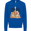I'm OK Funny Cat Mum Dad Crazy Lady Kitten Mens Sweatshirt Jumper Royal Blue