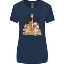 I'm OK Funny Cat Mum Dad Crazy Lady Kitten Womens Wider Cut T-Shirt Navy Blue