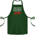 I'm Officially Retired Retirement Funny Cotton Apron 100% Organic Forest Green