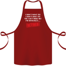 I'm Officially Retired Retirement Funny Cotton Apron 100% Organic Maroon
