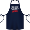 I'm Officially Retired Retirement Funny Cotton Apron 100% Organic Navy Blue