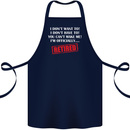 I'm Officially Retired Retirement Funny Cotton Apron 100% Organic Navy Blue