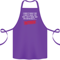I'm Officially Retired Retirement Funny Cotton Apron 100% Organic Purple