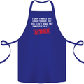 I'm Officially Retired Retirement Funny Cotton Apron 100% Organic Royal Blue