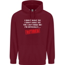 I'm Officially Retired Retirement Funny Mens 80% Cotton Hoodie Maroon