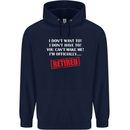 I'm Officially Retired Retirement Funny Mens 80% Cotton Hoodie Navy Blue