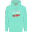 I'm Officially Retired Retirement Funny Mens 80% Cotton Hoodie Peppermint