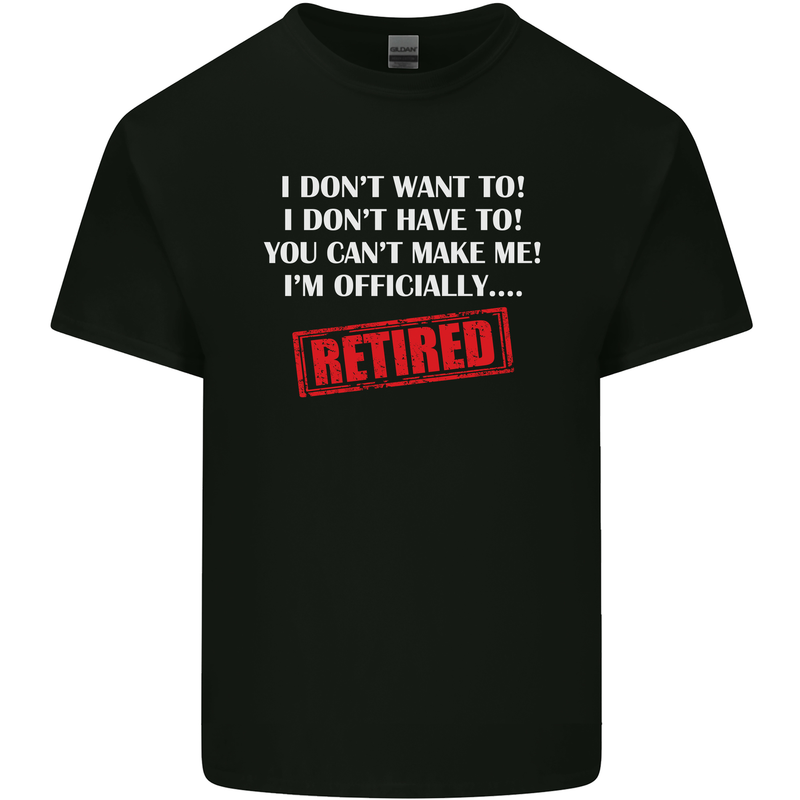 I'm Officially Retired Retirement Funny Mens Cotton T-Shirt Tee Top Black