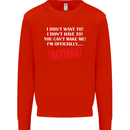 I'm Officially Retired Retirement Funny Mens Sweatshirt Jumper Bright Red