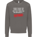 I'm Officially Retired Retirement Funny Mens Sweatshirt Jumper Charcoal