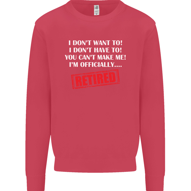 I'm Officially Retired Retirement Funny Mens Sweatshirt Jumper Heliconia