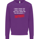 I'm Officially Retired Retirement Funny Mens Sweatshirt Jumper Purple