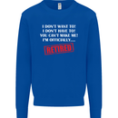 I'm Officially Retired Retirement Funny Mens Sweatshirt Jumper Royal Blue