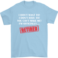 I'm Officially Retired Retirement Funny Mens T-Shirt Cotton Gildan Light Blue