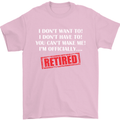 I'm Officially Retired Retirement Funny Mens T-Shirt Cotton Gildan Light Pink