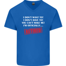 I'm Officially Retired Retirement Funny Mens V-Neck Cotton T-Shirt Royal Blue