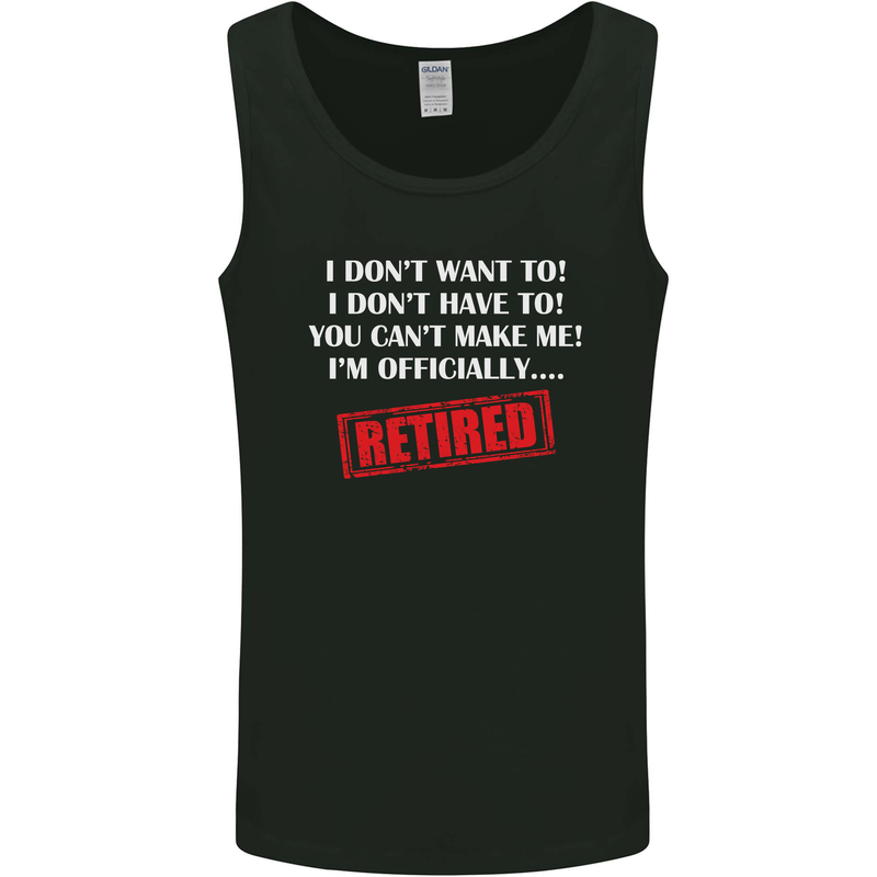 I'm Officially Retired Retirement Funny Mens Vest Tank Top Black