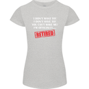 I'm Officially Retired Retirement Funny Womens Petite Cut T-Shirt Sports Grey