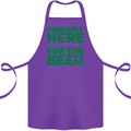 I'm Only Here for the Beer St. Patricks Day Cotton Apron 100% Organic Purple