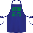 I'm Only Here for the Beer St. Patricks Day Cotton Apron 100% Organic Royal Blue