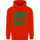 I'm Only Here for the Beer St. Patricks Day Mens 80% Cotton Hoodie Bright Red