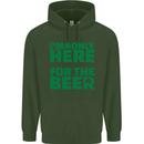I'm Only Here for the Beer St. Patricks Day Mens 80% Cotton Hoodie Forest Green