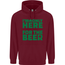 I'm Only Here for the Beer St. Patricks Day Mens 80% Cotton Hoodie Maroon