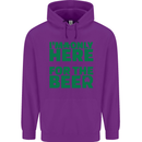 I'm Only Here for the Beer St. Patricks Day Mens 80% Cotton Hoodie Purple
