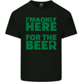 I'm Only Here for the Beer St. Patricks Day Mens Cotton T-Shirt Tee Top Black