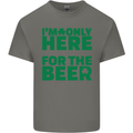 I'm Only Here for the Beer St. Patricks Day Mens Cotton T-Shirt Tee Top Charcoal
